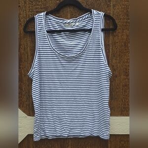 Vineyard Vines Blue White Stripe Cotton Tank Top Women's XL